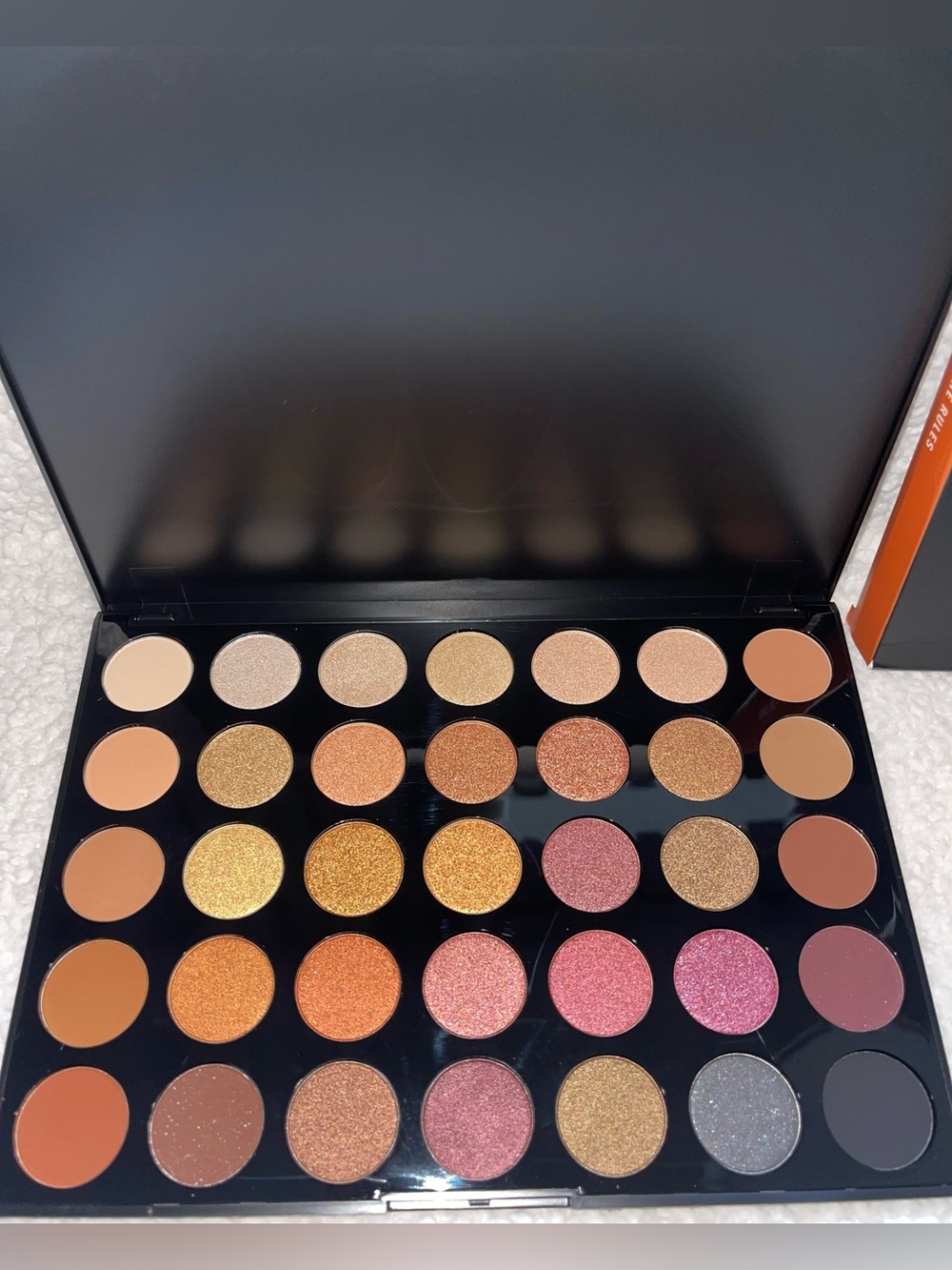 Morphe Warm Metallics Eyeshadow Palette - Gold, Bronze, Peach, Pink